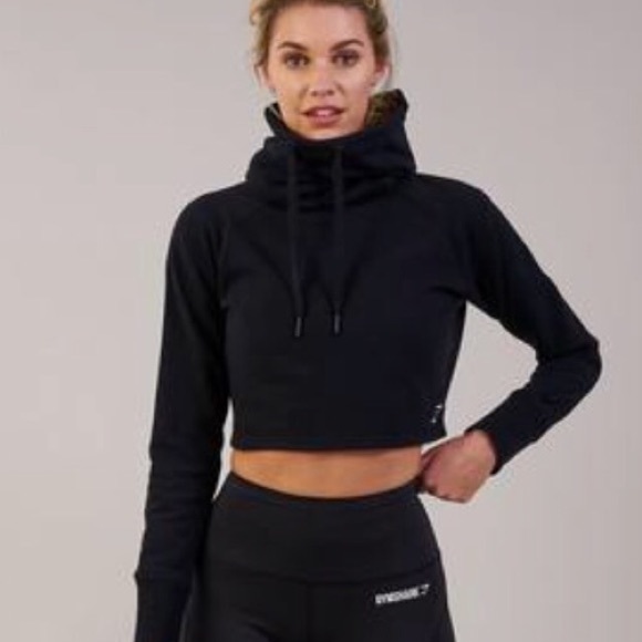 Gymshark Tops - Gymshark Slouch Cropped Hoodie